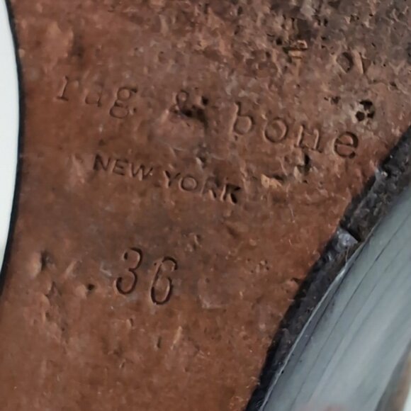 Rag & Bone Odval Brown Distressed Wedge Heel Booties Leather Lace Up Chukka - Picture 8 of 14